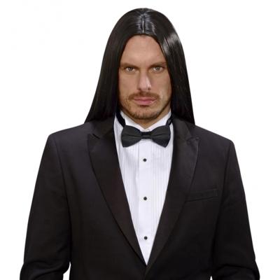Carnaval verkleed pruik - zwart - lang stijl haar pruik - voor heren Carnaval verkleed pruik - zwart - lang stijl haar pruik - voor heren