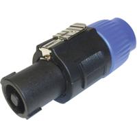 Cliff FM1250 Luidsprekerconnector Stekker, recht Aantal polen: 4 Zwart, Blauw 1 stuk(s)