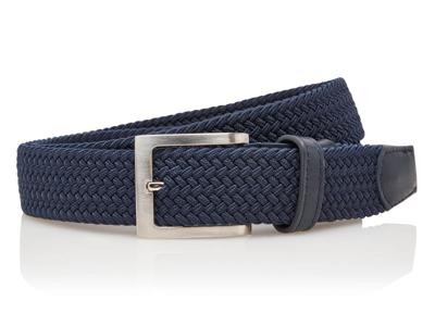 Timbelt Gevlochten Elastische Riem Donker Blauw