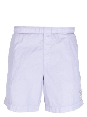 C.P. Company short élastiqué à patch logo - Violet