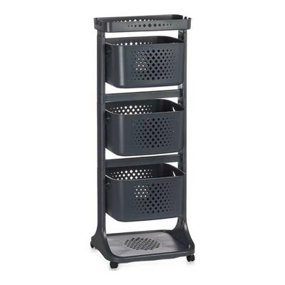 Groentetrolley Antraciet Polypropyleen (33 x 112 x 44 cm)