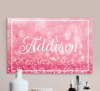 Glanzende roze gradientvloeistof canvas