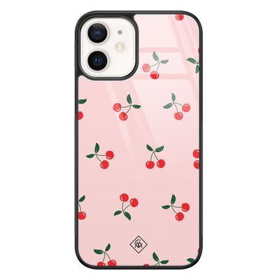iPhone 12 glazen hardcase - Kersjes