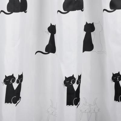 Differnz Cats douchegordijn 100% polyester - verzwaarde onderzoom - 180 x 200 cm