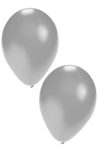 Ballonnen helium 50x zilver
