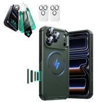 iPhone 17 Pro Max Bundle Cyber Tough Magnetic Case (Camera Control) and Armorite Screen Protector - Olive Green