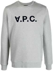 A.P.C. sweat à logo imprimé - Gris