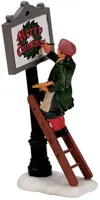 Lemax sign painter kerstdorp figuur type 3 Caddington Village 2001 Lemax sign painter kerstdorp figuur type 3 Caddington Village 2001