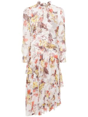ZIMMERMANN robe mi-longue Matchmaker à volants superposés - Blanc
