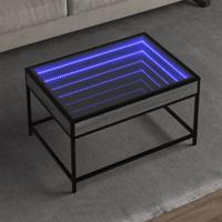 Salontafel met Infinity LED 70x50x41 cm grijs sonoma eikenkleur