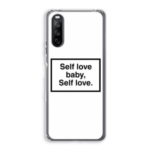 Self love: Sony Xperia 10 III Transparant Hoesje