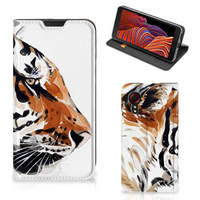 Bookcase Samsung Galaxy Xcover 5 Watercolor Tiger - thumbnail