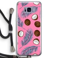 Kokosnoot roze: Samsung Galaxy S8 Transparant Hoesje met koord