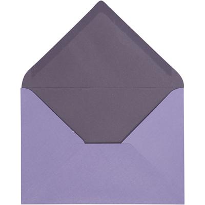 Creativ Company Envelop, afmeting envelop 11,5x16 cm, 100 gr, donkerpaars/paars, 10 stuk/ 1 doos