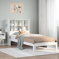 Bed met boekenkast zonder matras grenenhout wit 90x190 cm Bed met boekenkast zonder matras grenenhout wit 90x190 cm