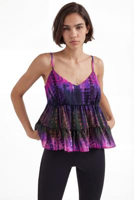 Singlet met tie-dye - RED - M Singlet met tie-dye - RED - M