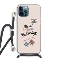 Tough Life: iPhone 12 Pro Max Transparant Hoesje met koord