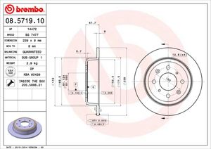 Remschijf BREMBO, Remschijftype: Massief, u.a. für Honda