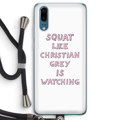 Christian Grey: Huawei P20 Transparant Hoesje met koord