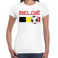 Belgie voetbal / landen t-shirt wit dames