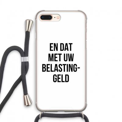 Belastinggeld: iPhone 8 Plus Transparant Hoesje met koord