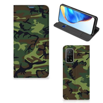 Xiaomi Mi 10T | 10T Pro | Hoesje met Magneet | Army Dark