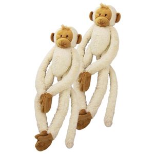 2x stuks happy Horse pluche witte slinger aap knuffel 23 cm