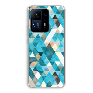 Gekleurde driehoekjes blauw: Xiaomi Mi Mix 4 Transparant Hoesje