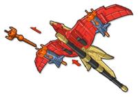 Mighty Morphin Power Rangers Thunderzord Action Figure Firebird