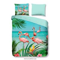 Pure dekbedovertrek Flamingo - multikleur - 240x200/220 cm