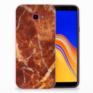 Samsung Galaxy J4 Plus (2018) TPU Siliconen Hoesje Marmer Bruin