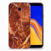 Samsung Galaxy J4 Plus (2018) TPU Siliconen Hoesje Marmer Bruin