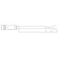 TE Connectivity 2273043-1 Sensor/actuator connector, geassembleerd M12 Aantal polen: 3 Bus, recht 1.50 m 1 stuk(s)