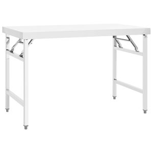 VidaXL Keukenwerktafel inklapbaar 120x60x80 cm roestvrij staal