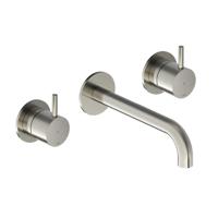 Hotbath COBBER Afbouwdeel tbv Inbouw wastafelkraan 18cm uitloop GN Geborsteld nikkel CB105TEXT18GN