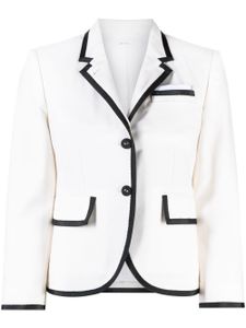 Thom Browne blazer à bords en ruban - Blanc