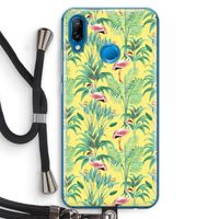 Flamingo party: Huawei P20 Lite Transparant Hoesje met koord