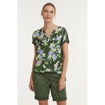 CECIL gebloemde top groen/blauw/geel CECIL gebloemde top groen/blauw/geel