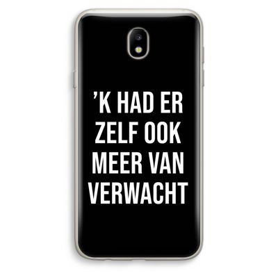 Meer verwacht - Zwart: Samsung Galaxy J7 (2017) Transparant Hoesje