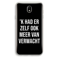 Meer verwacht - Zwart: Samsung Galaxy J7 (2017) Transparant Hoesje