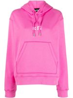 DSQUARED2 logo-print cotton drawstring hoodie - Rose