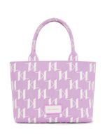 Karl Lagerfeld sac cabas K/Monogram médium en maille - Rose - thumbnail