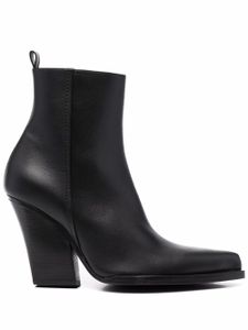 Magda Butrym bottines en cuir à bout pointu - Noir