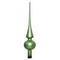 Glazen kerstboom piek groen mat 26 cm - kerstboompieken