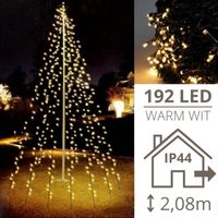 Vlaggenmast kerstverlichting - 2,08 meter -192 LED's - Kerstverlichting buiten - Kerstversiering - Kerst - thumbnail