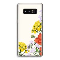 Wilde bloemen: Samsung Galaxy Note 8 Transparant Hoesje