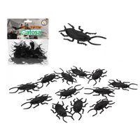 12x Horror strooi kakkerlakken van plastic - Feestdecoratievoorwerp - thumbnail