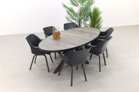 Hartman Sophie Element/Silva houtlook 240x115 cm. ovale tuinset - 7-delig