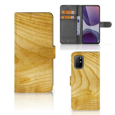 OnePlus 8T | Book Style Case | Licht Hout