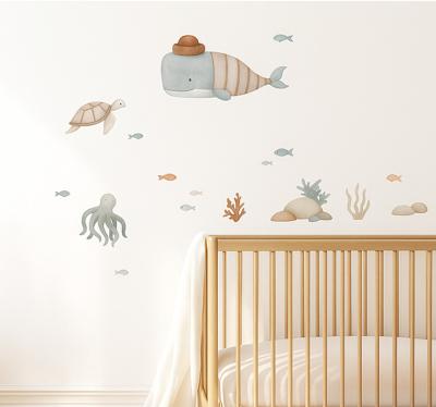 Boho oceaandieren muursticker kinderkamer